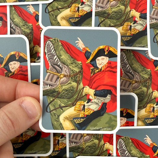 Robin Williams Crossing The Alps - 3" sticker