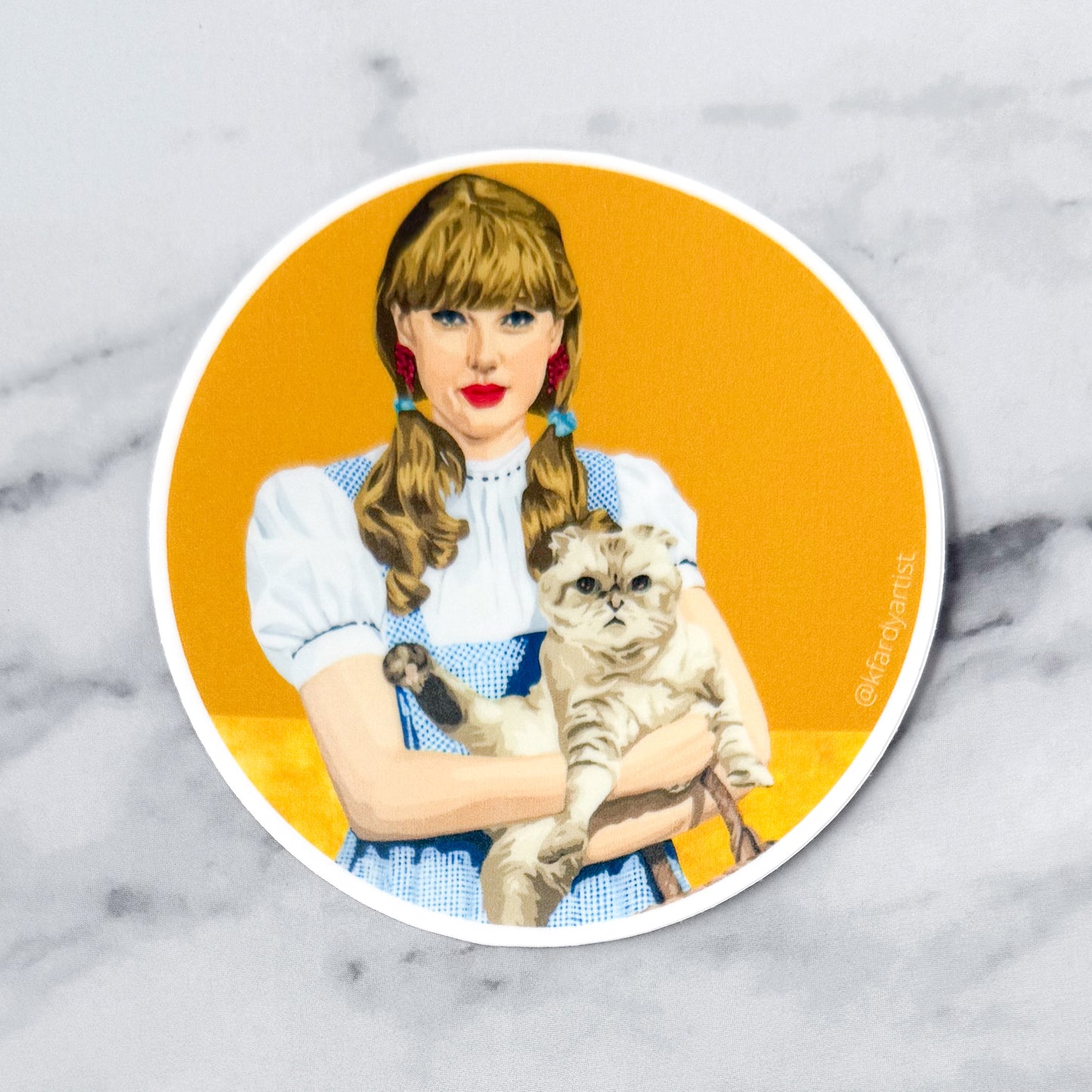 We're Not In Pennsylvania Anymore (Taylor Swift as Dorothy) - round 3" sticker