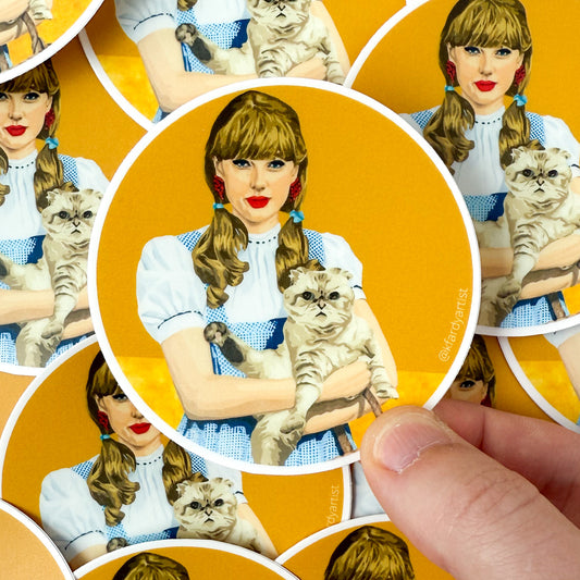 We're Not In Pennsylvania Anymore (Taylor Swift as Dorothy) - round 3" sticker