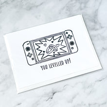 Load image into Gallery viewer, &quot;You Levelled Up&quot; wedding card
