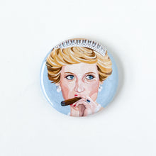 Load image into Gallery viewer, Princess Diana with cigar 1.25&quot; fridge magnet
