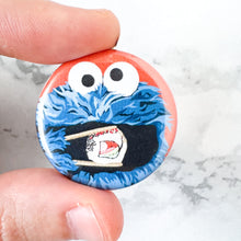 Load image into Gallery viewer, Cookie Monster with sushi 1.25&quot; fridge magnet
