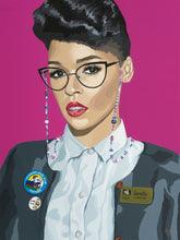 Load image into Gallery viewer, Fine art print  - &quot;Janelle Monáe Doesn&#39;t Believe In Late Fees&quot; (2 sizes)
