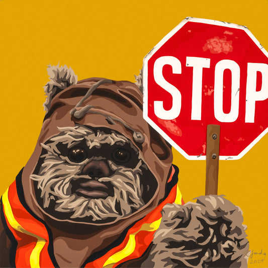Print - How Did Wicket Cross The Road? Ewoked. (2 sizes)