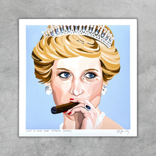 Load image into Gallery viewer, Fine art print  - Lady Di and Her Stogie (2 sizes)
