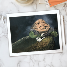Load image into Gallery viewer, Fine art print  - &quot;Jabba the Hutt Playing the Electric Bass&quot; (2 sizes)
