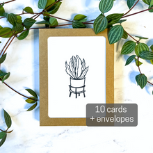 Load image into Gallery viewer, Blank plant notecards  - set of 5 or 10
