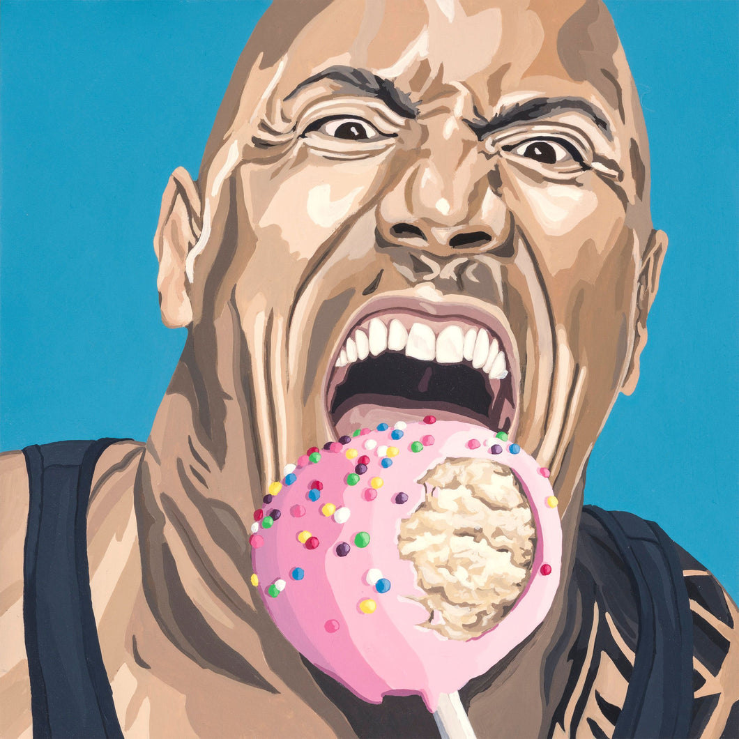 Fine art print  - The Rock Is Coming For Your Cake Pop (2 sizes)