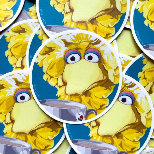 Big Bird round 3" sticker