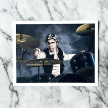 Load image into Gallery viewer, Postcard print  - &quot;Han Solo Playing the Drums&quot;
