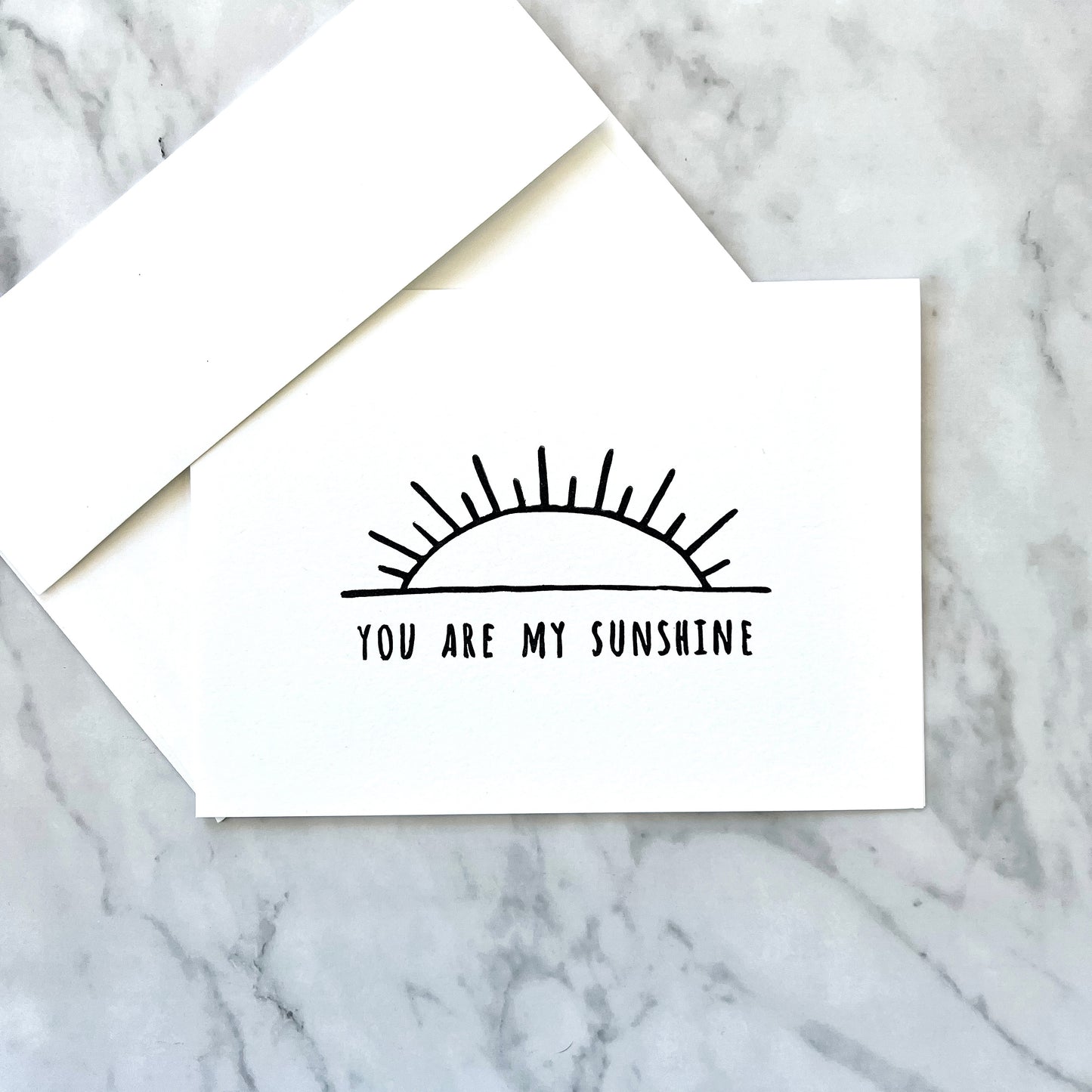 "You Are My Sunshine" hand-stamped card