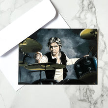 Load image into Gallery viewer, Blank greeting card  - &quot;H Playing the Drums&quot;
