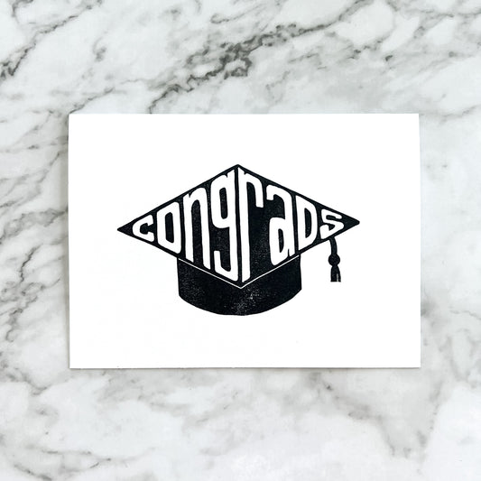 "Congrads" graduation card