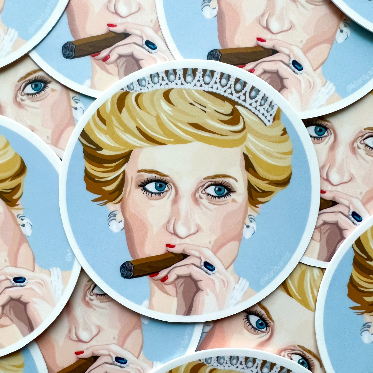 Princess Diana round 3" sticker