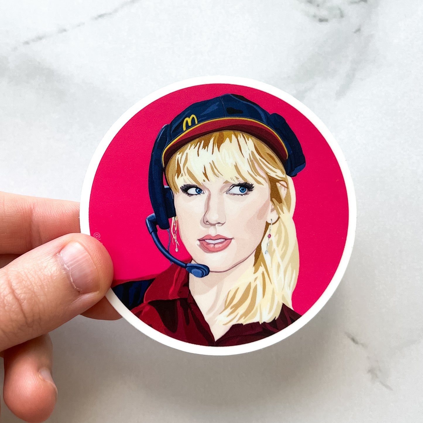 Taylor Swift drive thru round 3" sticker