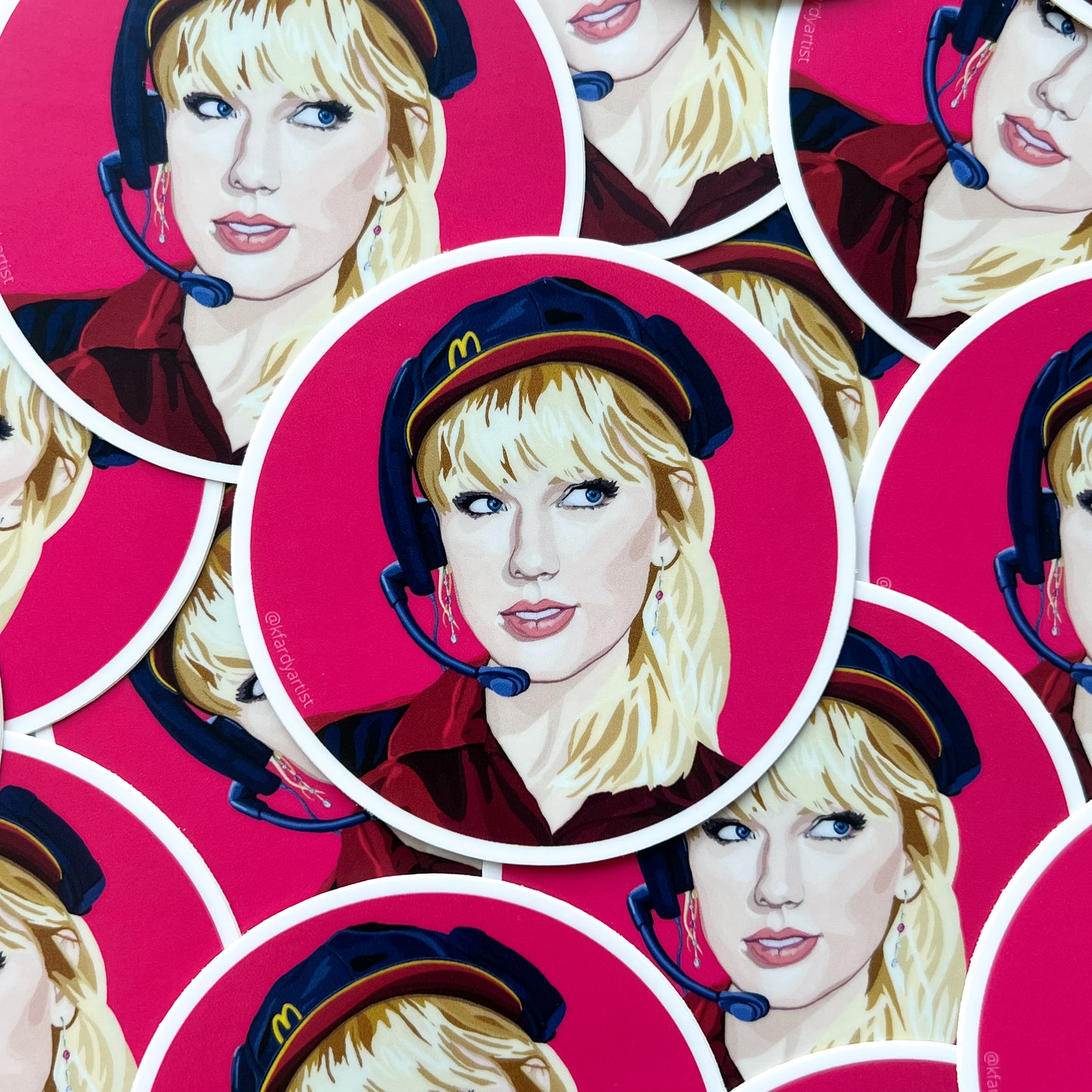 Taylor Swift drive thru round 3" sticker