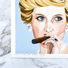 Load image into Gallery viewer, Fine art print  - &quot;Lady Di and Her Stogie&quot; (2 sizes)
