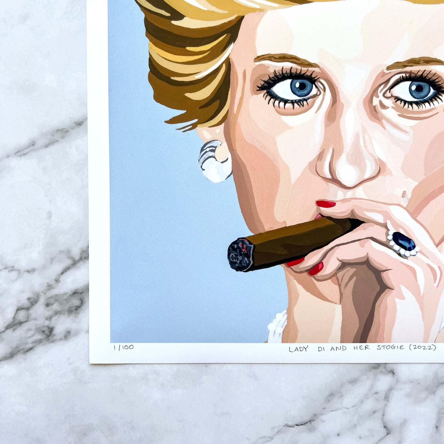 Fine art print  - Lady Di and Her Stogie (2 sizes)