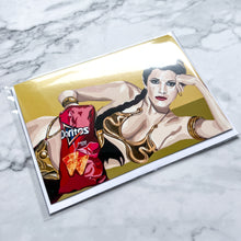Load image into Gallery viewer, Blank greeting card  - Princess Leia Eating Doritos
