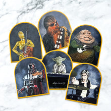Load image into Gallery viewer, Set of 6 Star Wars Symphony 3&quot; arch stickers
