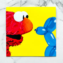 Load image into Gallery viewer, Blank greeting card  - Party Animals (Elmo and balloon dog)
