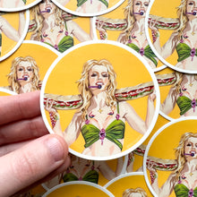 Load image into Gallery viewer, Britney Spears with party sub round 3&quot; sticker
