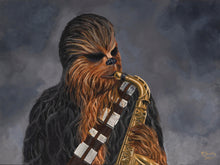 Load image into Gallery viewer, Fine art print  - &quot;Chewbacca Playing the Saxophone&quot; (2 sizes)
