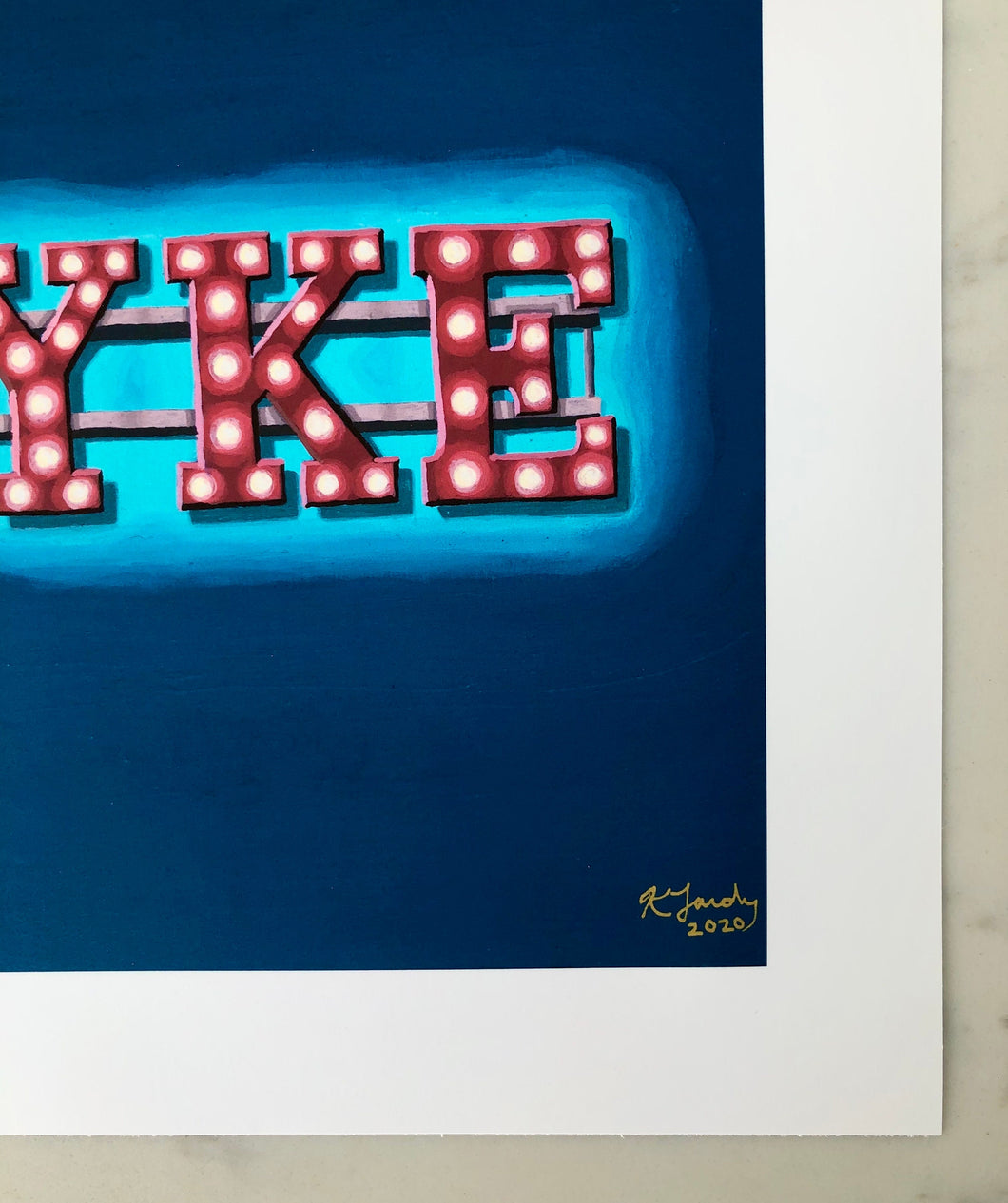 Fine art print  - My Name In Lights (Dyke) | 8x8