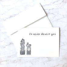 Load image into Gallery viewer, &quot;I&#39;ll never desert you&quot; hand-stamped card
