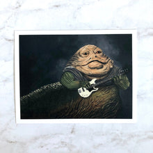 Load image into Gallery viewer, Postcard print  - &quot;Jabba Playing the Electric Bass&quot;
