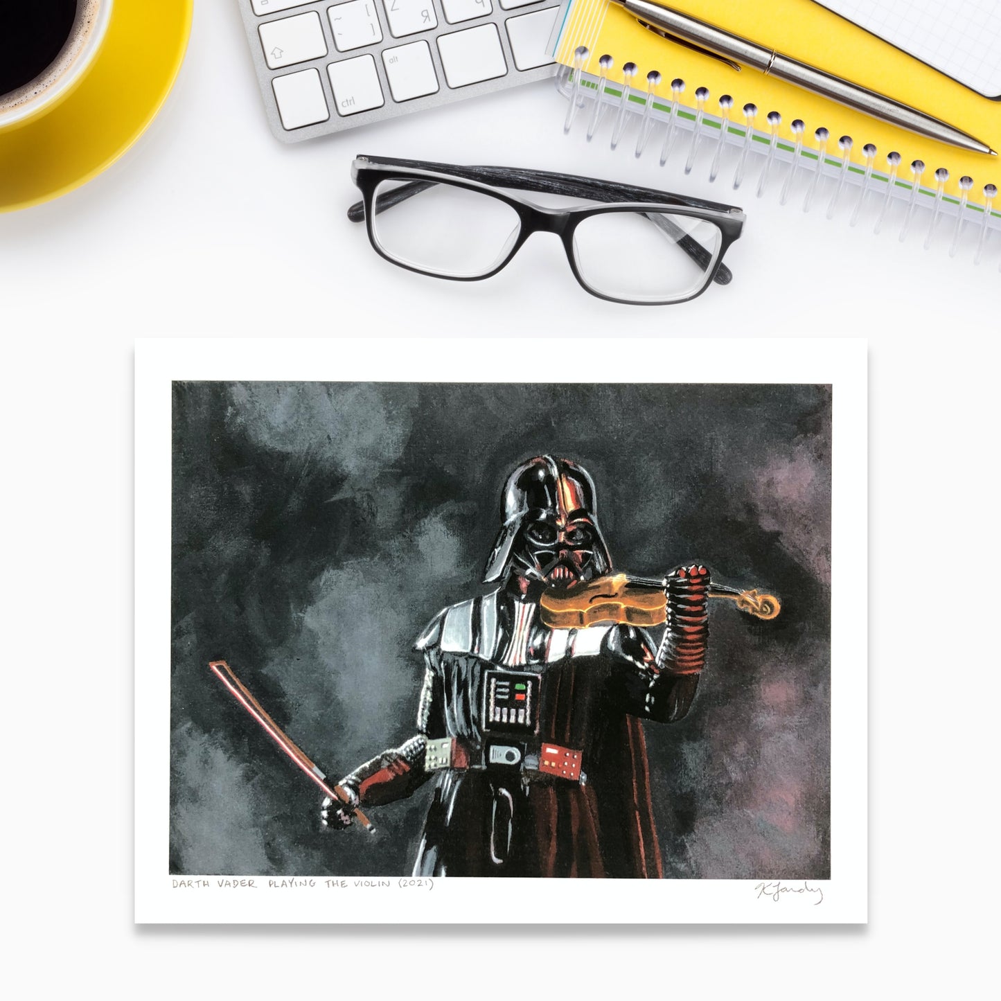 Print - D Playing the Violin (2 sizes)